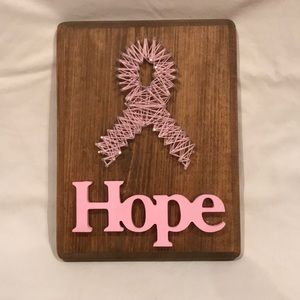 Breast cancer hanging sign
